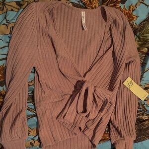 PerSeption Concept Lavender Ribbed Top